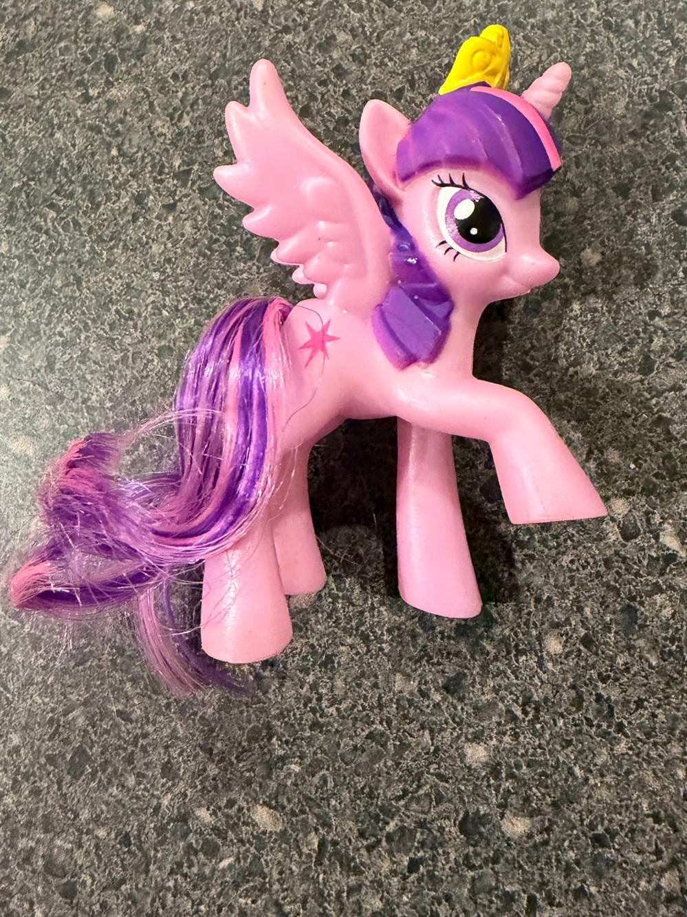 My Little Pony Pink & Purple Princess Alicorn Figure with Yellow Crown